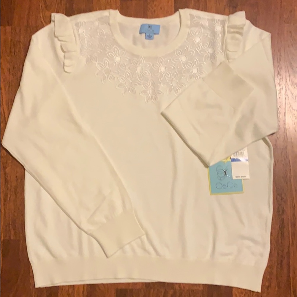 CeCe of Nordstrom Women’s Off White Sweater size XL